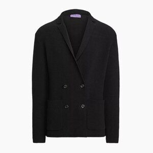 Ralph Lauren Purple Label Double Breasted Black Cardigan